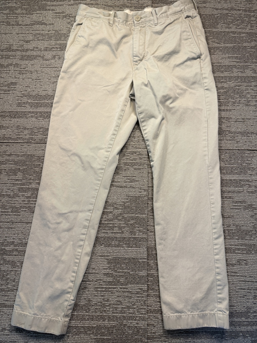 J Crew Pants Mens 30x30 Beige Broken In Chino Flat Front Straight Leg Casual